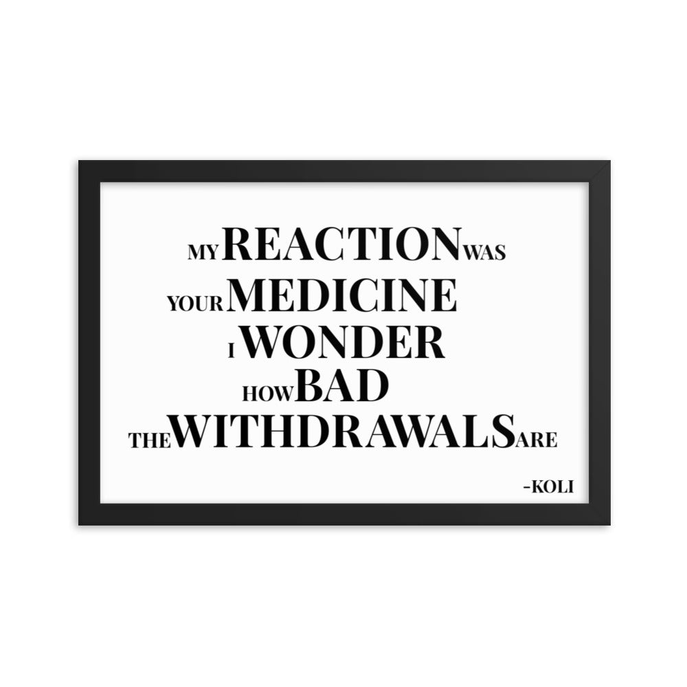"WITHDRAWALS" POSTER
