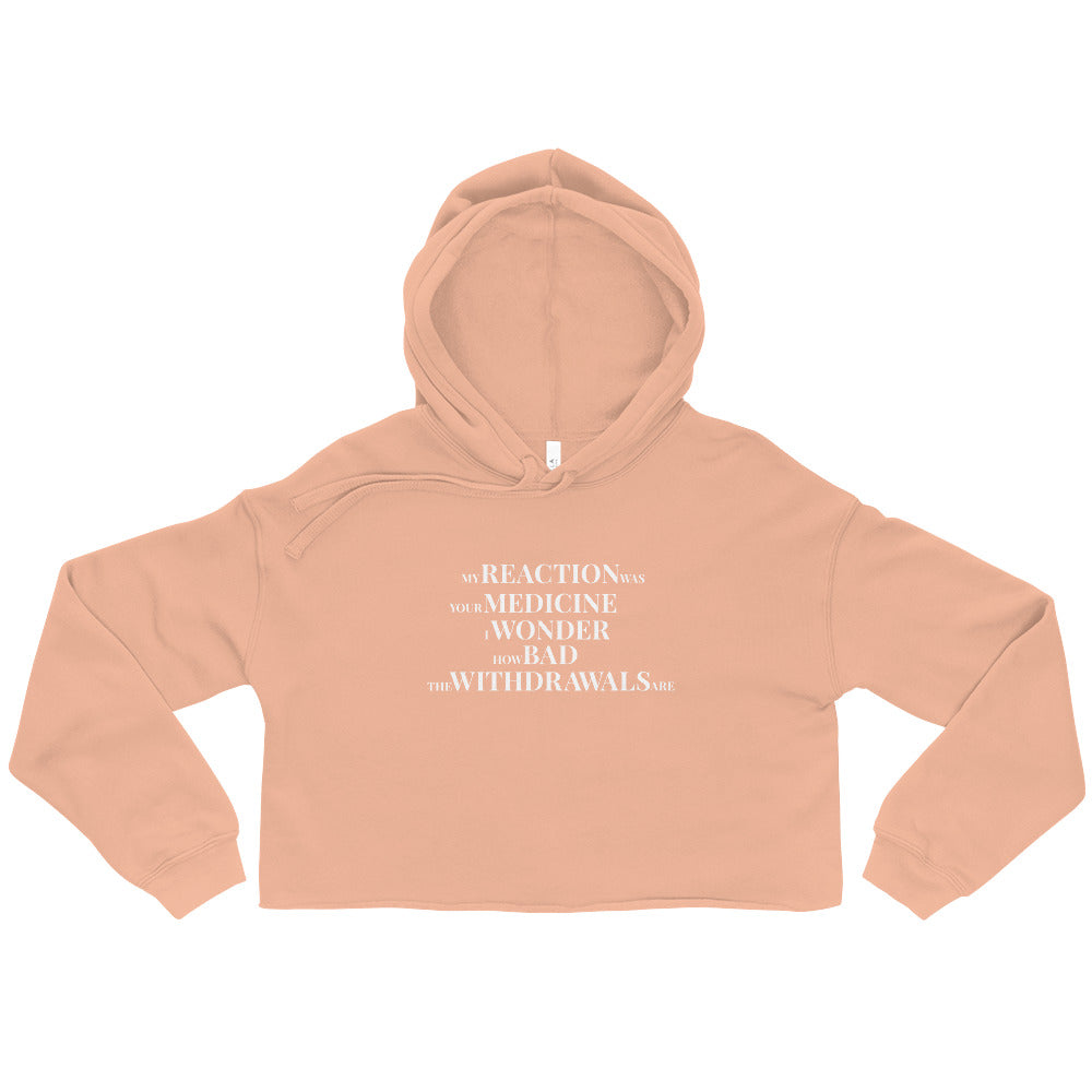 "WITHDRAWALS" CROP HOODIE