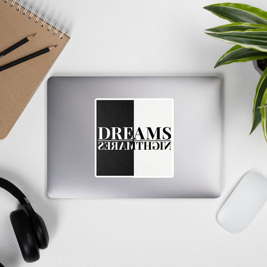 Dreams Over Nightmares Duality Square Sticker